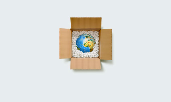 carefully packed globe